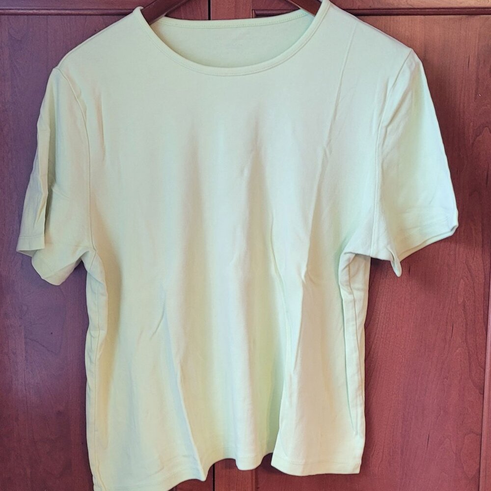 Appleseed's Cotton Short-Sleeve Jewelneck Tee